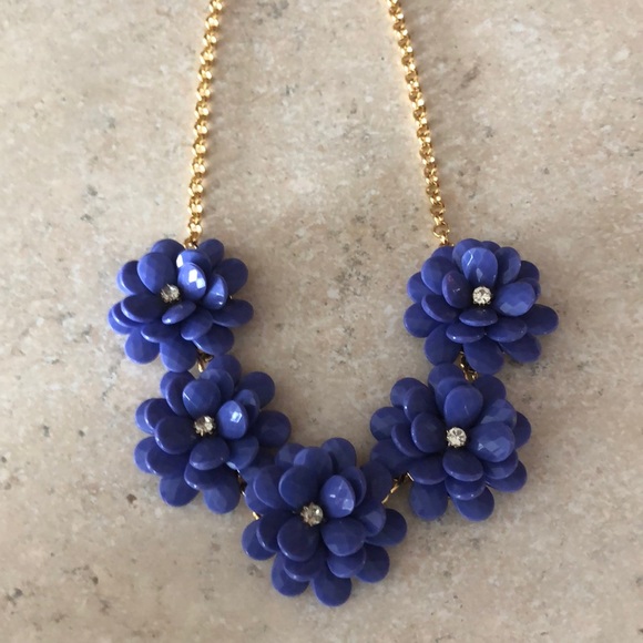 JCrew kids necklaces with purple flowers